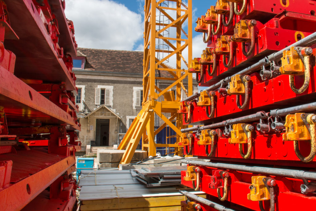 Chantier gros œuvre et terrassement CBM-SRMG à Chessy juin 2020